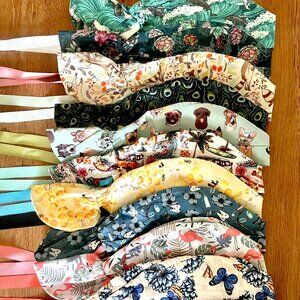 NWOT 10 Ponytail Scrub Caps Bundle scrub hats surgical caps ponytail scr…